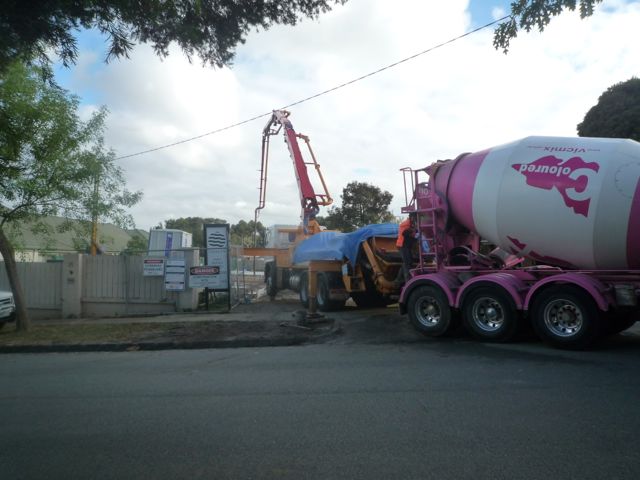 Our House Cement truck Pouring